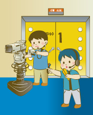 TV局のイラスト素材