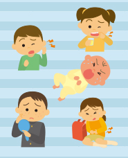 子供の不調イラスト